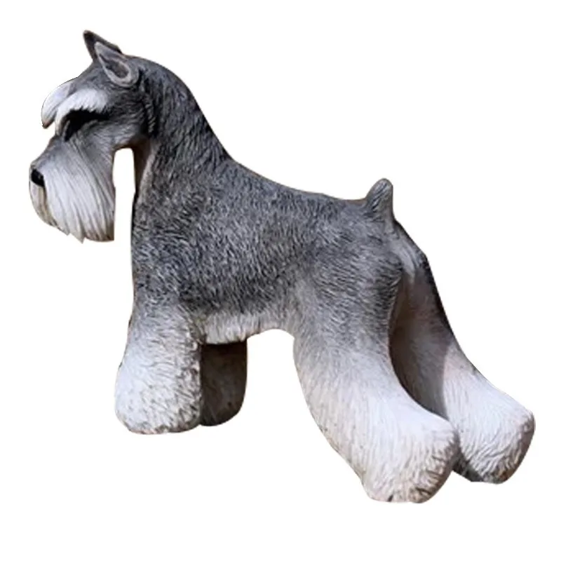 

Schnauzer simulation dog animal model cute pet peripheral home car ornament