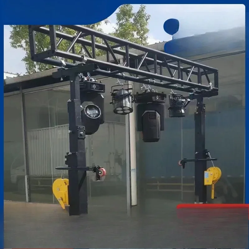 6 meters heavy-duty hand crank, foldable stage mobile performance bracket, light rack, wedding par lamp light rack