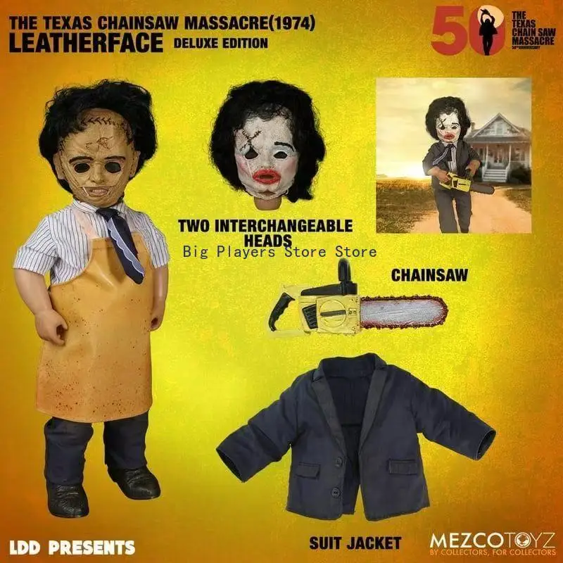 MEZCO 93533 Texas Chainsaw Massacre 1974 Leatherface Deluxe Edition Action Figure