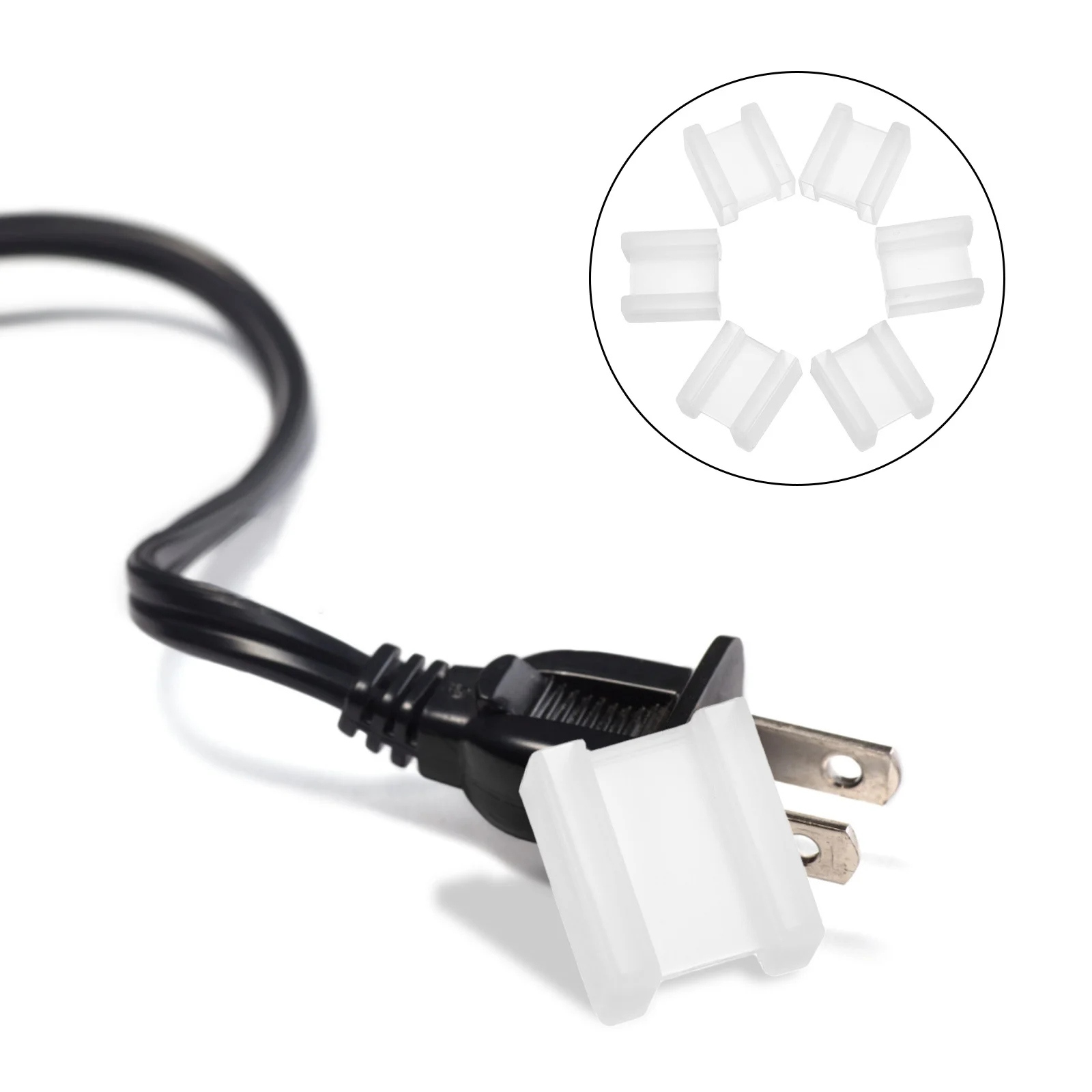 

100Pcs Plug Foot Protector Power Plug Shield Cover Electrical Outlet Cap Socket Protector Outlet Safety Cover Durable Water