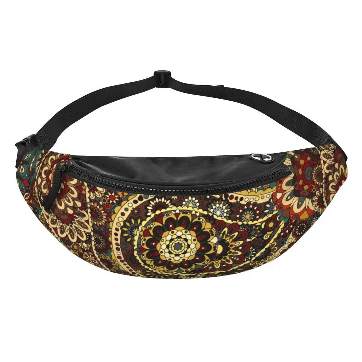 Traditional Paisley Pattern Fanny Pack for Men Women Cool Flower Floral Art Crossbody Waist Bag Traveling Phone Money Pouch