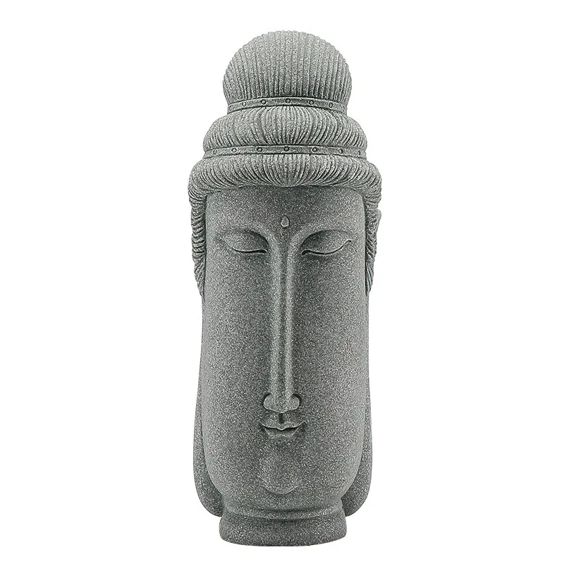 CZ Chinese Large   Head Buddha Head Bodhi Buddha Statue Zen Ornament Home Living Room Entrance Artwork Buddha Decoration