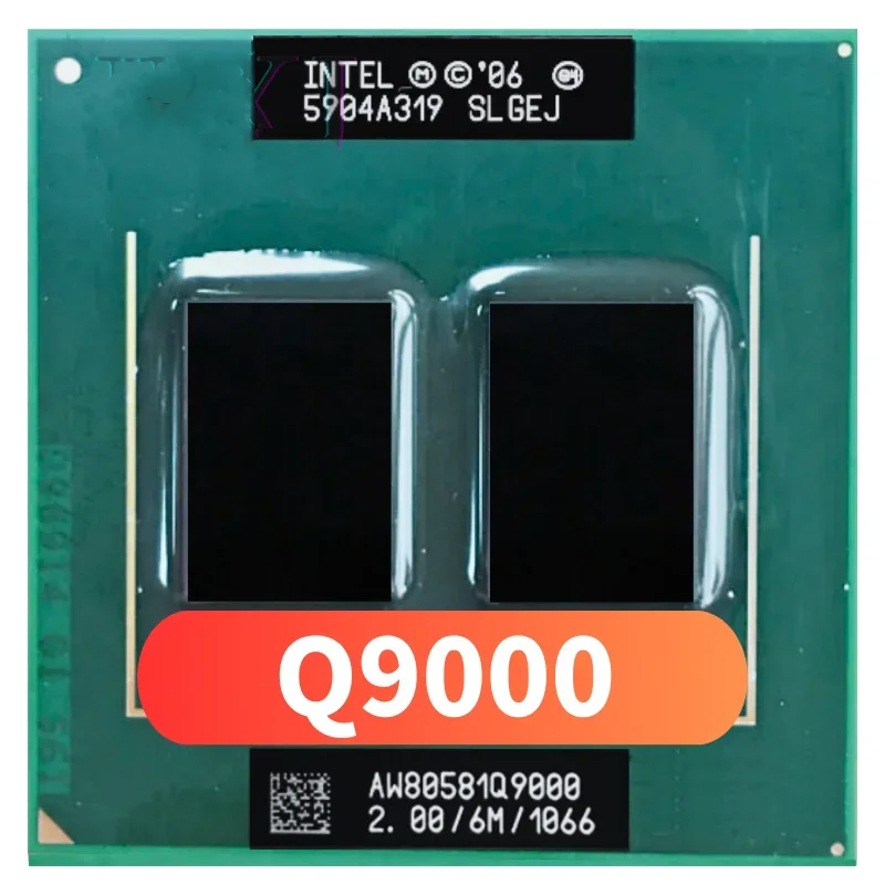 Core 2 Quad Mobile Q9000 SLGEJ 2.0 GHz Used Quad-Core Quad-Thread CPU Processor 6M 45W Socket P