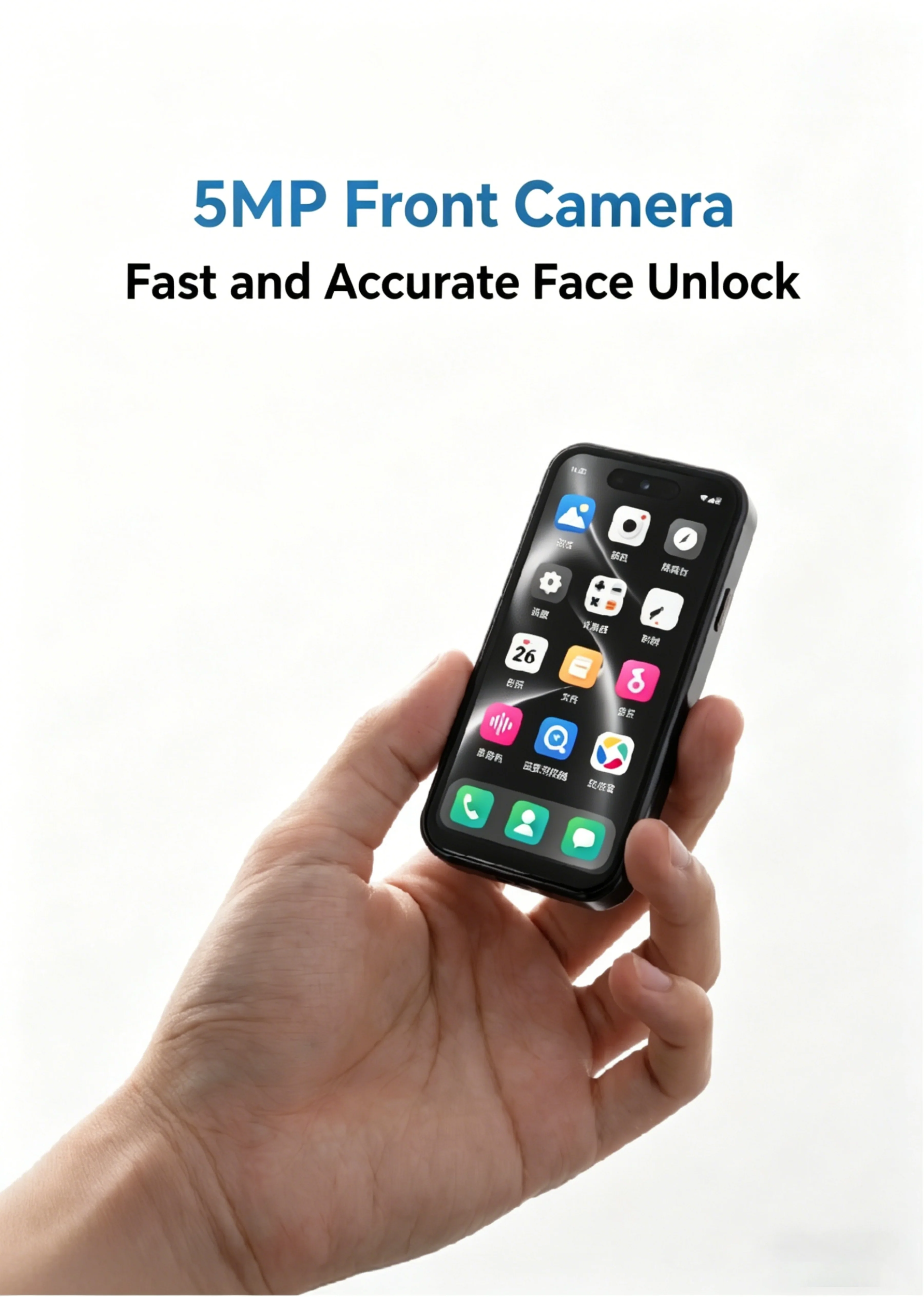 BLUEFOX NX1 4.0" Mini Smartphone Android 15 4GB 64GB/8GB 128GB ROM 4G LTE Dual SIM Compact Touch Screen Mobile Phone
