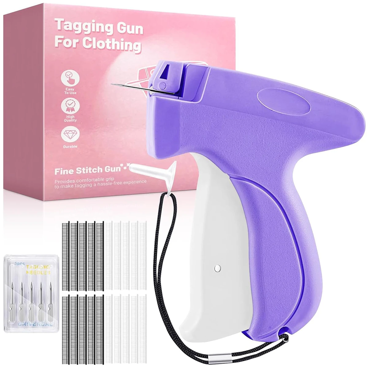 

Fine Stitch Gun Stitchy Quick Clothing Fixer for Clothes Micro Tagging Gun Clothing Mini Speedy Sticky Sewing Gun Hemming Tool
