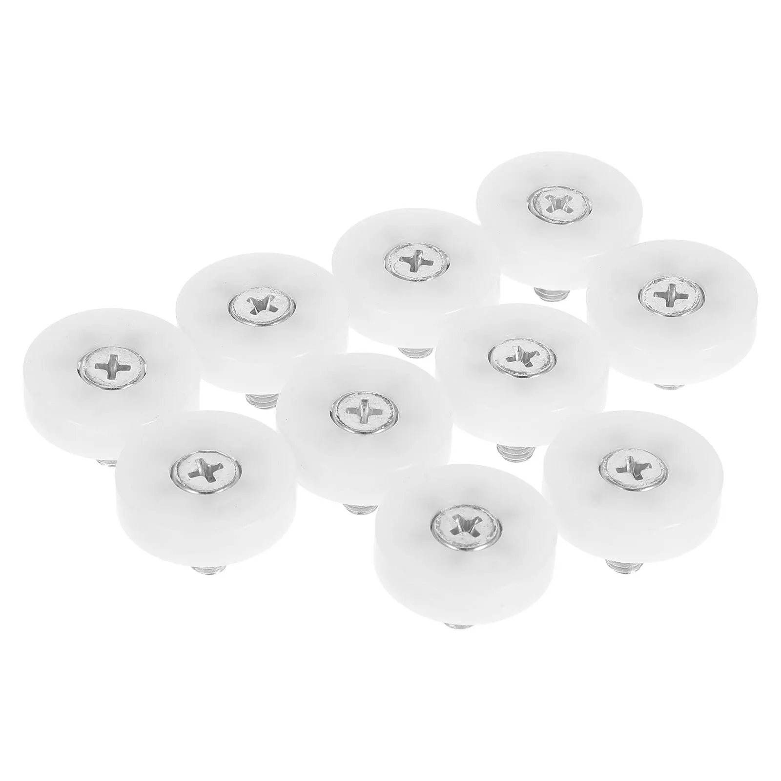 

10pcs Rollers 25Mm M6 Threaded Plastic Coated Bearing Smooth Sliding For Cabinets Furniture Diy Use Sliding Drawer Wheels
