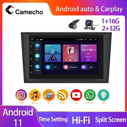 Camecho 2 din Android 11 Car Radio For Opel Vectra C Zafira B Corsa DC Astra H GJvivaro Meriva Multimedia Stereo Audio GPS Navi