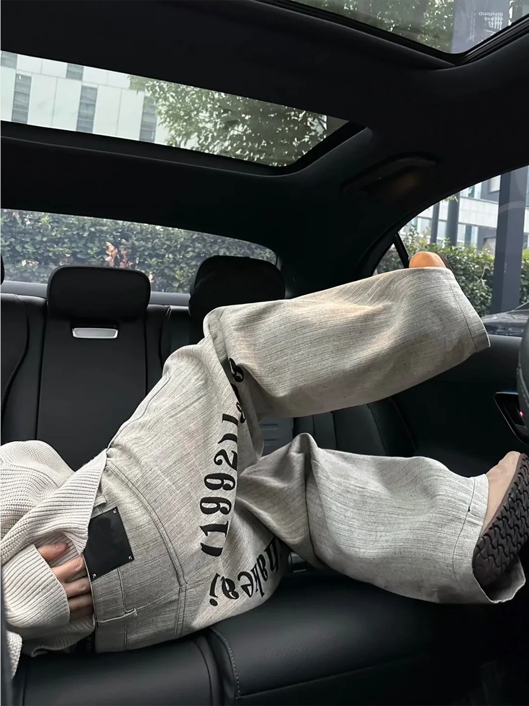 

American Retro Striped Denim Jeans Men Women Casual Wide Leg Pants Printed ket Design Youth ular Straight Tube Jeans