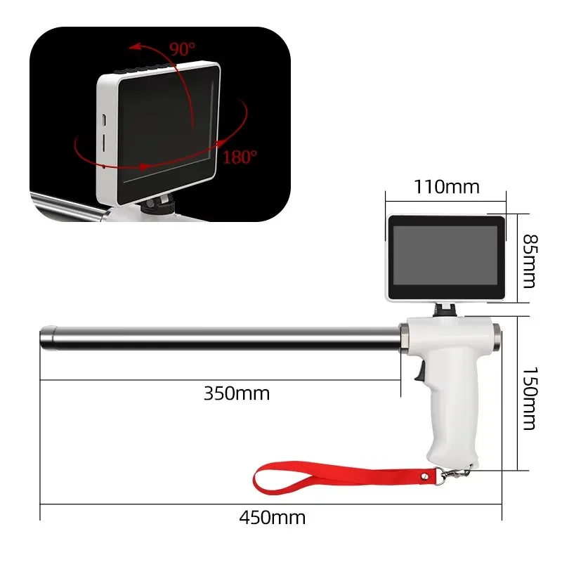Artificial Insemination Tool Cow Sperm Gun With Video Screen Cow Sperm Delivery Device With Heated and Vibrated