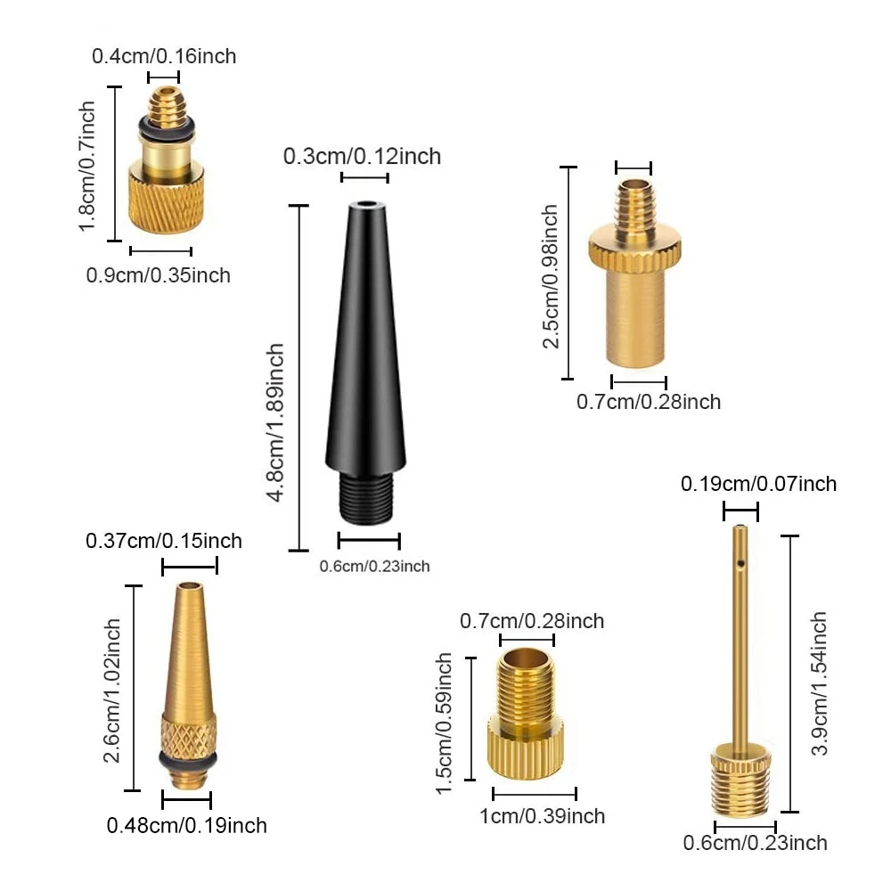 Bicycle Presta Schrader Valve Adaptor,Brass Bike Pump Adapters,Ball Pump Needle, Balloon Inflatable Toys Nozzle Inflator Adapter