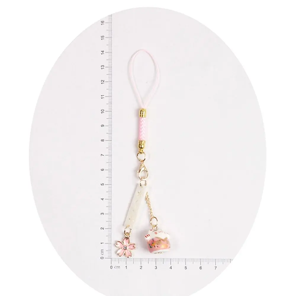 اكسسوارات كيرينغ لتقوم بها بنفسك سحر الهاتف سحر محظوظ القط المفاتيح أحزمة هاتف المحمول Maneki Neko الحلي الهاتف المحمول الحبل