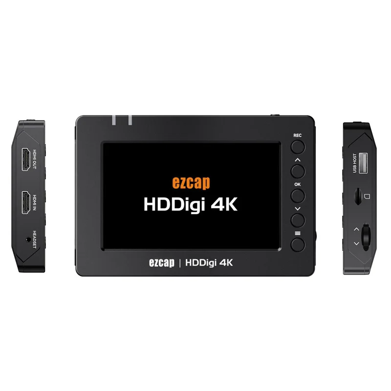 4K HDMI Game Video Capture Card 4K30Hz Recording To Microsd TF Card USB U Disk 5 Inch Screen Player for PS4 PS5 Camera Laptop PC