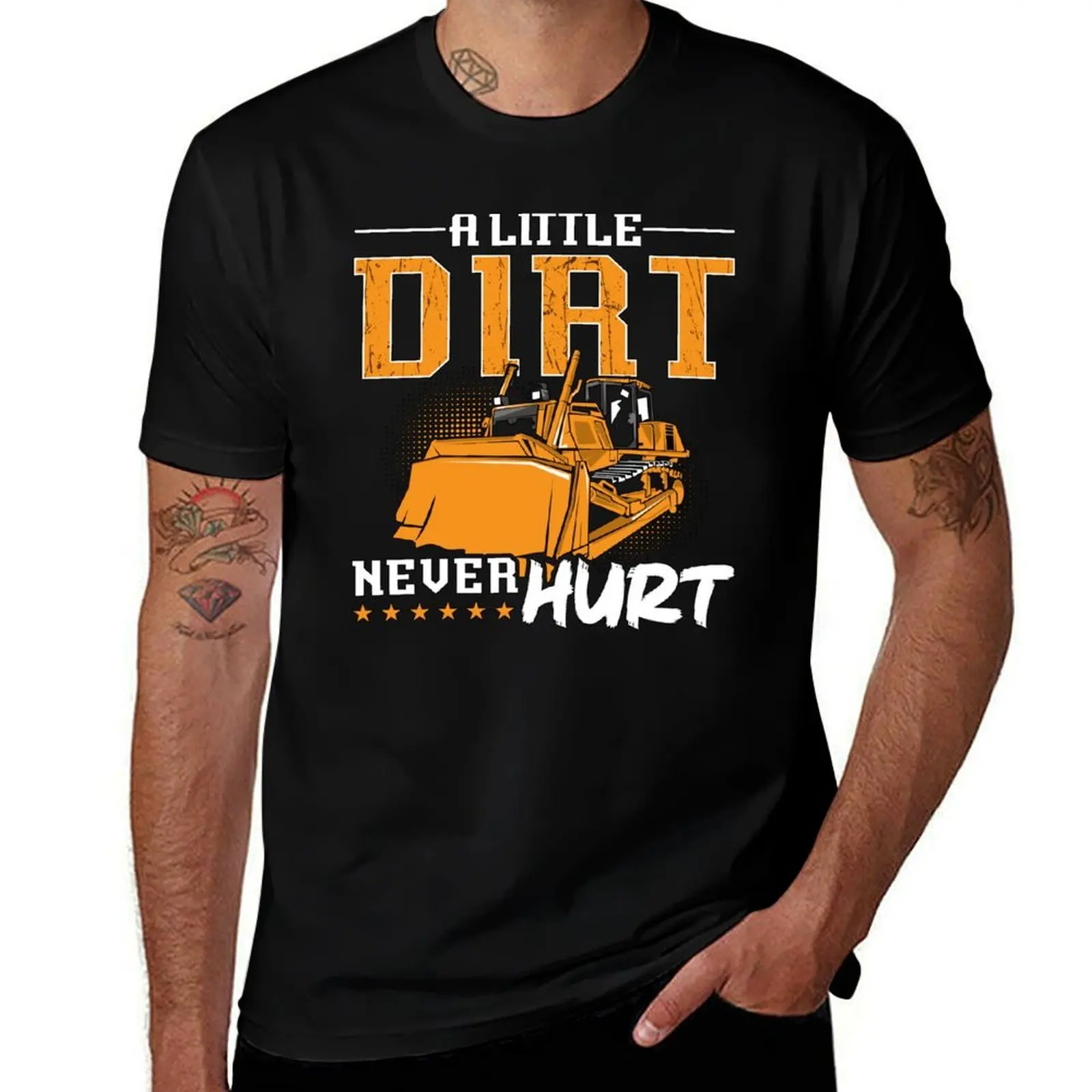 

cotton shirts graphic Never shirts Bulldozer Hurt A Construction man Little mens Dirt t 100% T-Shirt t