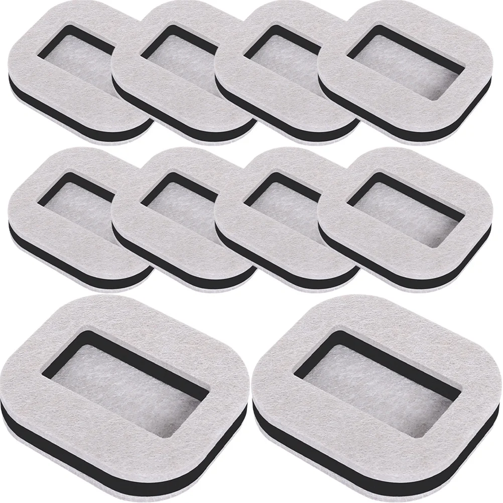 10Pcs Felt Furniture Caster Cups Chair Stoppers Floor Protectors Non-Slip Shock Absorption Pads for Sofas Chairs Tables