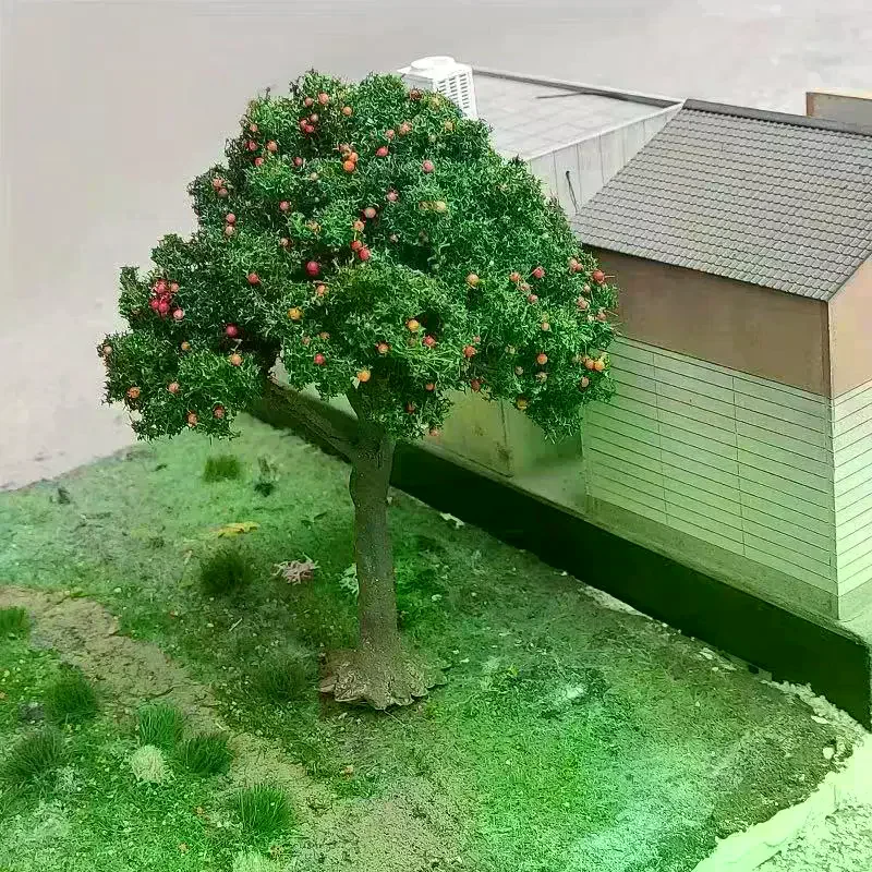 1pc Dollhouse Realistic DIY Fruit Trees Miniature Landscape Decoration Sand Table Building Model Tree Decor