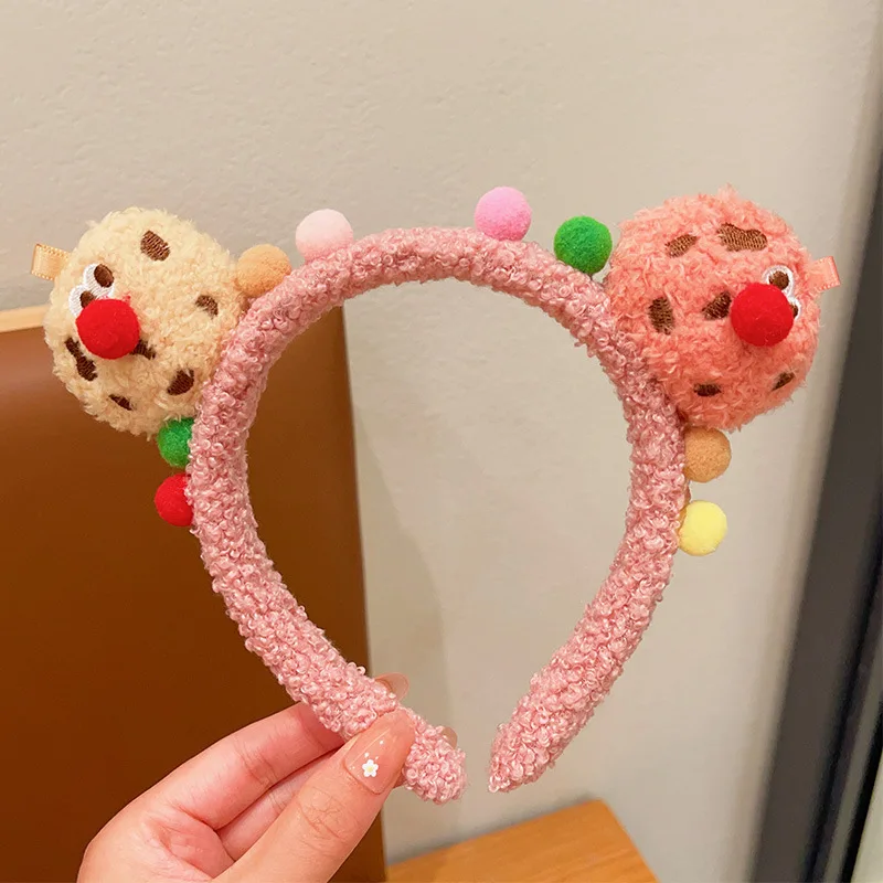 طوق شعر للخريف والشتاء، طوق رأس كرتوني جميل، شعر ضغط لا يؤذي بطاقة الشعر، إكسسوارات الشعر