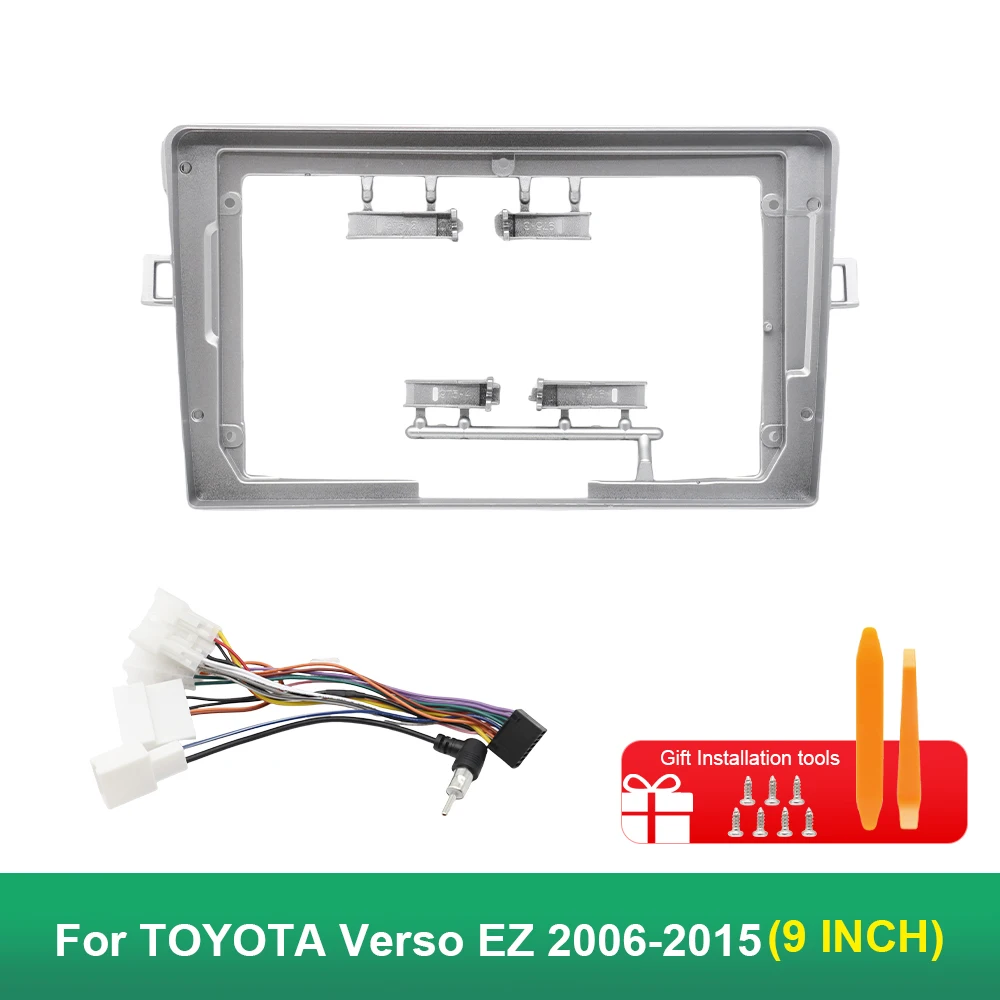 

9-дюймовая 22,86 см рамка автомобильного радио для TOYOTA Verso EZ 2006-2015 радио Android стерео аудио экран жгут проводов рамка