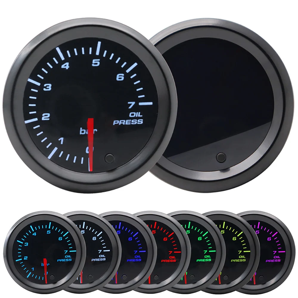2,52mm LED Getönte 7-Farben-Serie: Boost/Wassertemperatur/Öltemperatur/Öldruck/Voltmeter/Luft-Kraftstoff-Verhältnis/EGT/Drehzahlmesser für Fahrzeuge – Detail 19