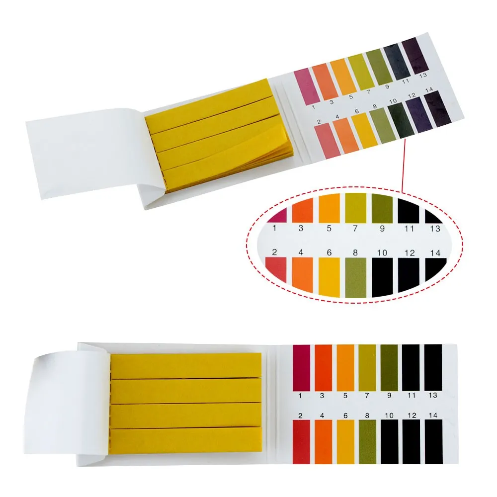 80 Strips PH Indicator Test Strips 1-14 Laboratory Paper Litmus Tester Urine Saliva  Acidity Test Strips With Control Card