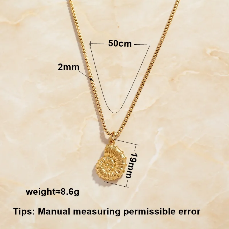 SOMMAR Hot sale! 18KGP Gold plated Goddess necklaces & pendants Ocean Wind Sea Star Shell Conch Pendant Necklace collar charms