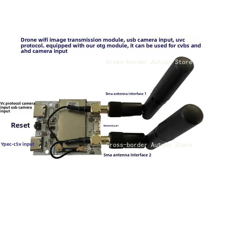 

Multi-Function WIFI Video Transmitter Module, USB & CVBS/AHD Input, UVC Protocol for Drone