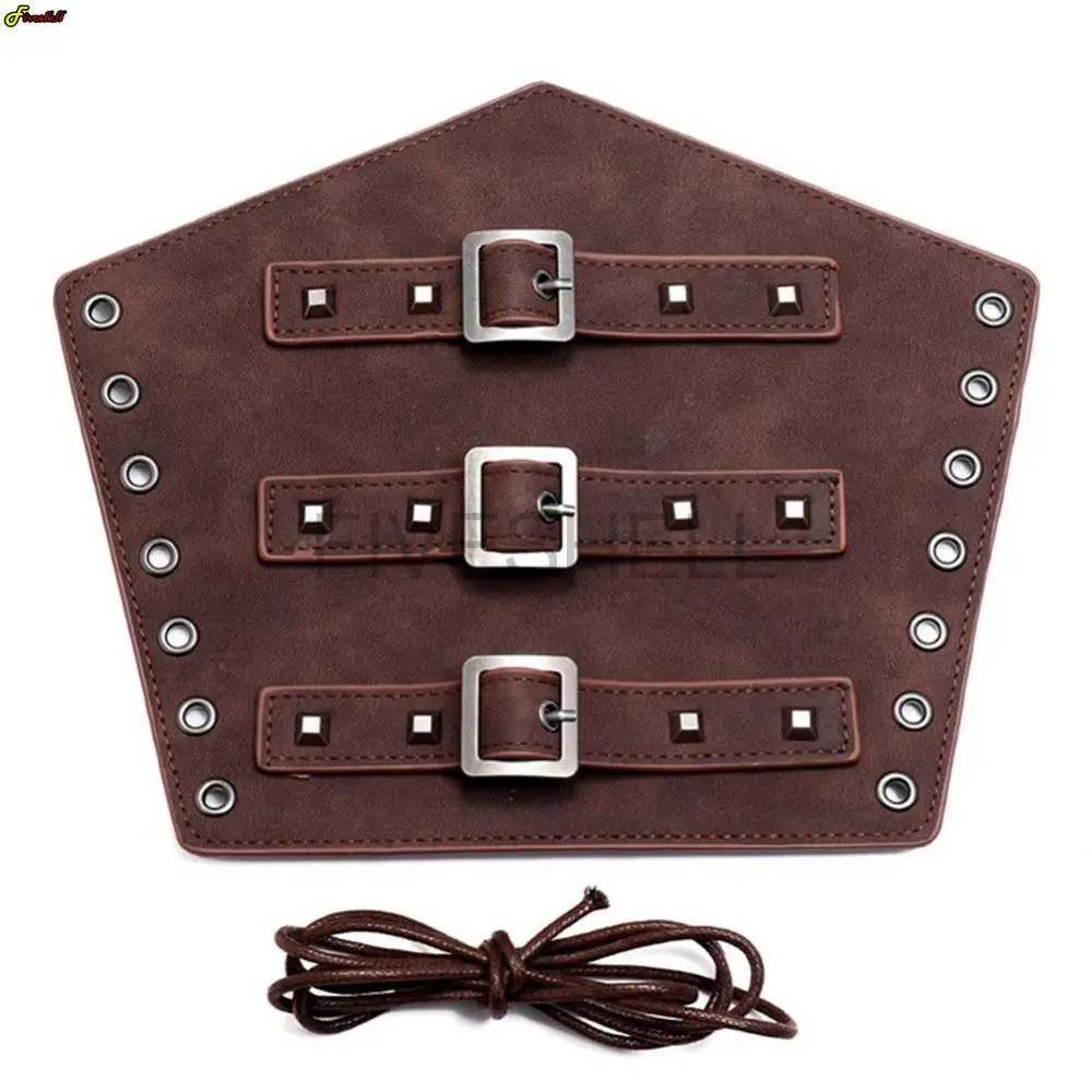 Nordic Men's Medieval Prop Arm Bracers Punk Vintage Retro Armband PU Leather Arm Guards for Cosplay Costume Accessories