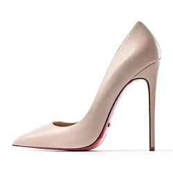 Sexy Red Bottom Shoes Pointed Toe Spring Shallow Sexy Women Pumps Dress Party Wedding High Heels