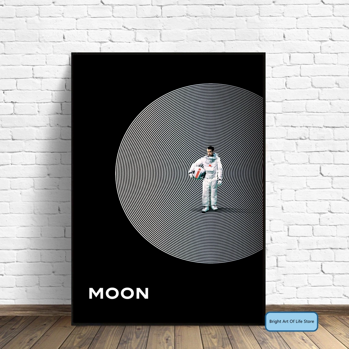 

Moon (2009) Movie Poster Cover Photo Print Canvas Wall Art Home Decor (Unframed)