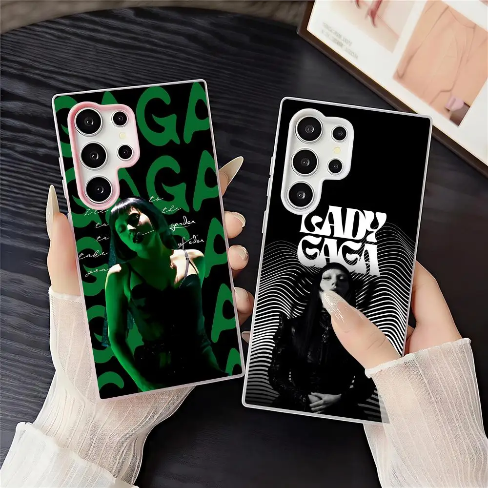 Bold L-Lady GagaS Phone Case 2-in-1 Detachable Clear Case with Card & Photo Slot for Samsung S22-S26