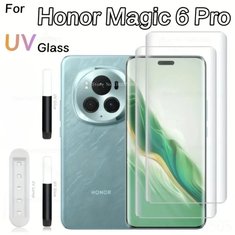 2 pezzi di vetro temperato UV per Honor Magic 7 Pro 6 Lite 7 RSR 4 Lite protezione schermo HD per Honor Magic 6 Pro Magic 5 Pro 6Ultimate
