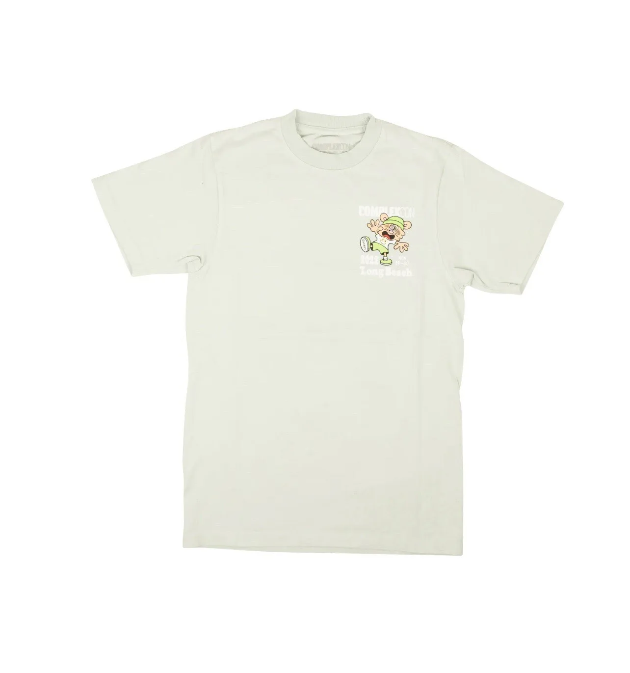 Camiseta com logotipo de manga curta Complexcon Verdy cinza tamanho: L