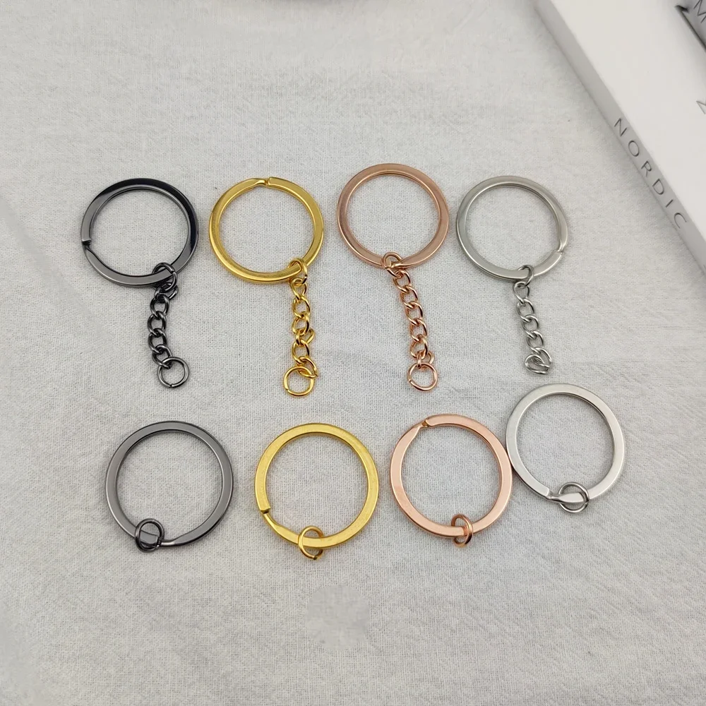 Metal Blank Keyring Keychain Split Rings Keyfob Key Rings Lobster Clasp Key Pendant Chains Keychains Climbing Buckles Carabiner