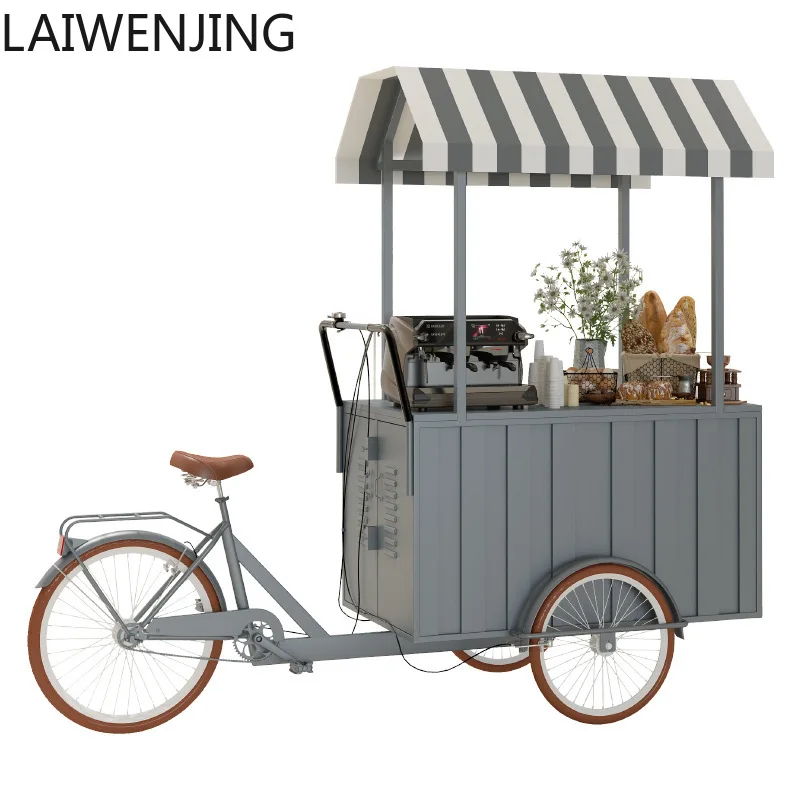 

HLZ Street Stall Cart Fried Skewers Oden Grilled Squid Shop Entrance Decoration Market Coffee Cart Stall Cart