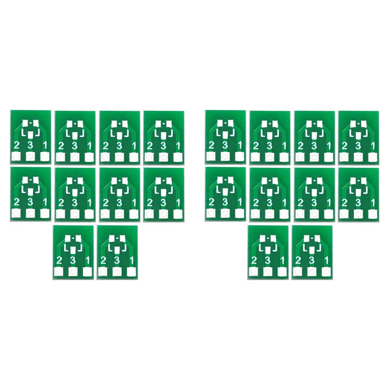 

ABSE-20Pcs SOT23 SOT23-3 Turn SIP3 Двусторонний SMD Turn DIP SIP3 Адаптер-конвертер Пластина SOT SIP IC Socket PCB Board DIY Kit