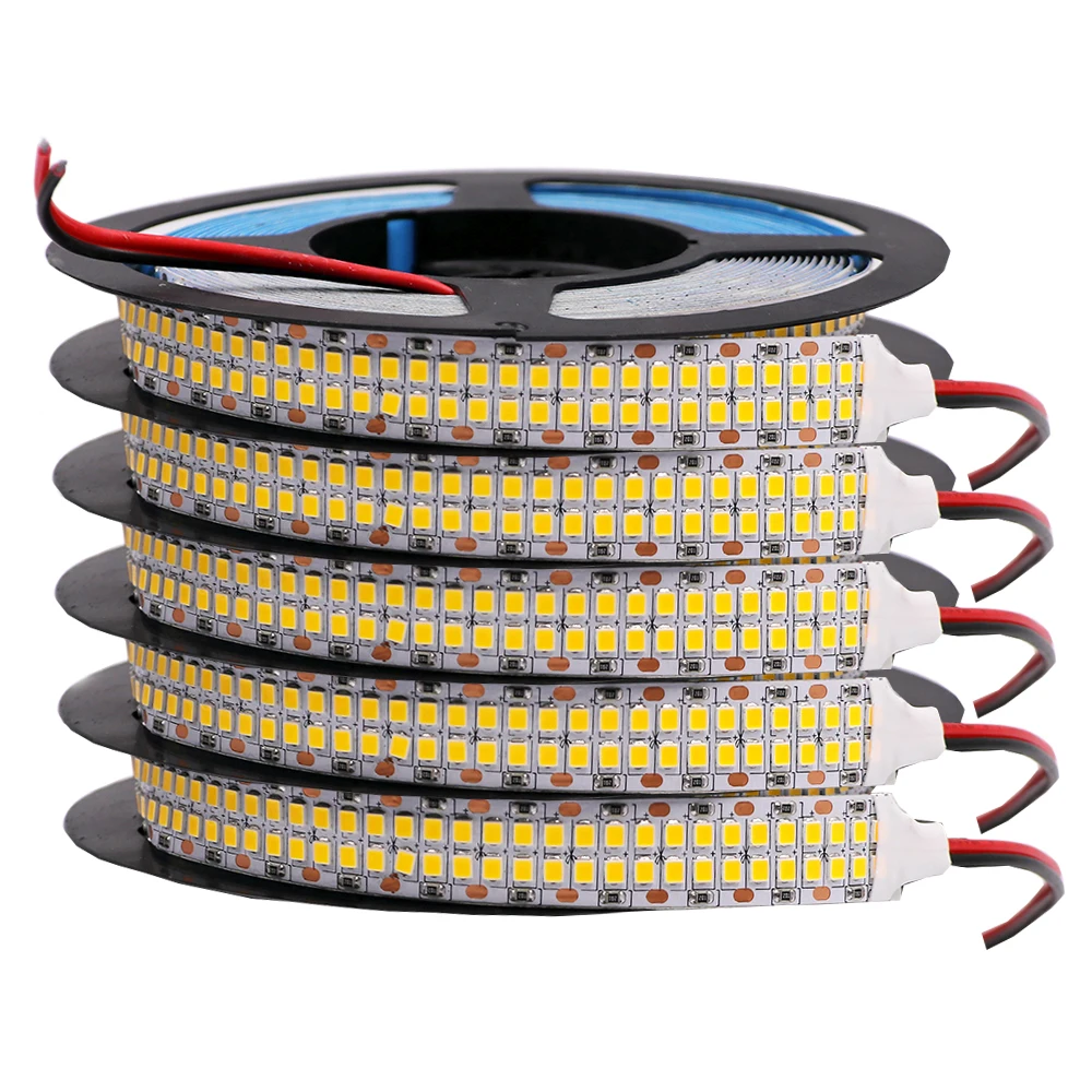 12 В 24 В светодиодная лента освещения 5 м 2835 гибкая светодиодная лента 120 светодиодов 240 светодиодов 480LEDs водонепроницаемая лента Диодная