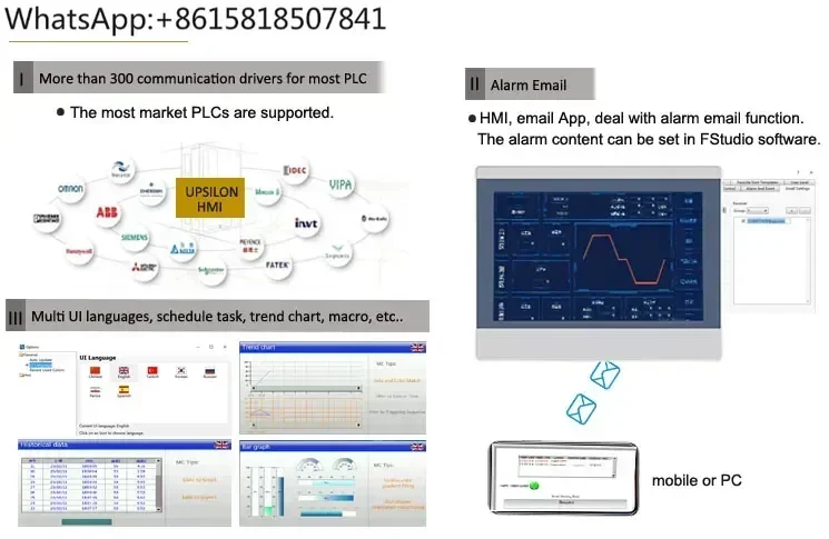 10 inch F6100WE automate programmable modbus operator control hmi operator interface