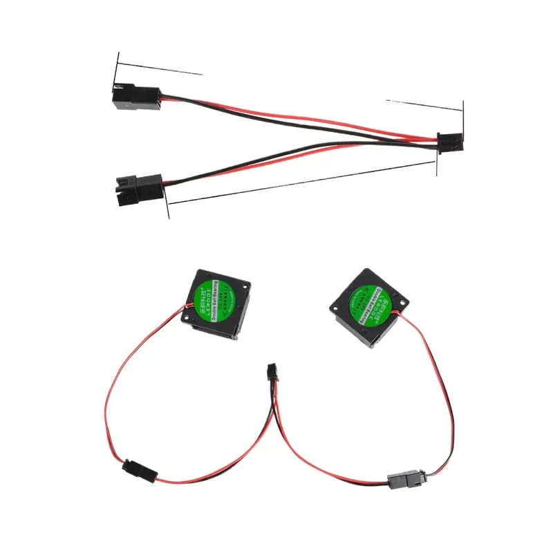 3D Printer Mainboard Cooling Fan Y Splitter Cable XH2.54 Connector Dual Head Parallel Wire Compatible with Creality