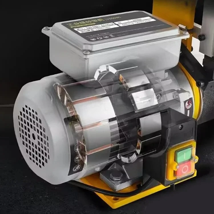 Smerigliatrice da banco per lucidatura a nastro abrasivo da 50 mm per molatura di legno, metallo, alluminio, verticale, 220 V