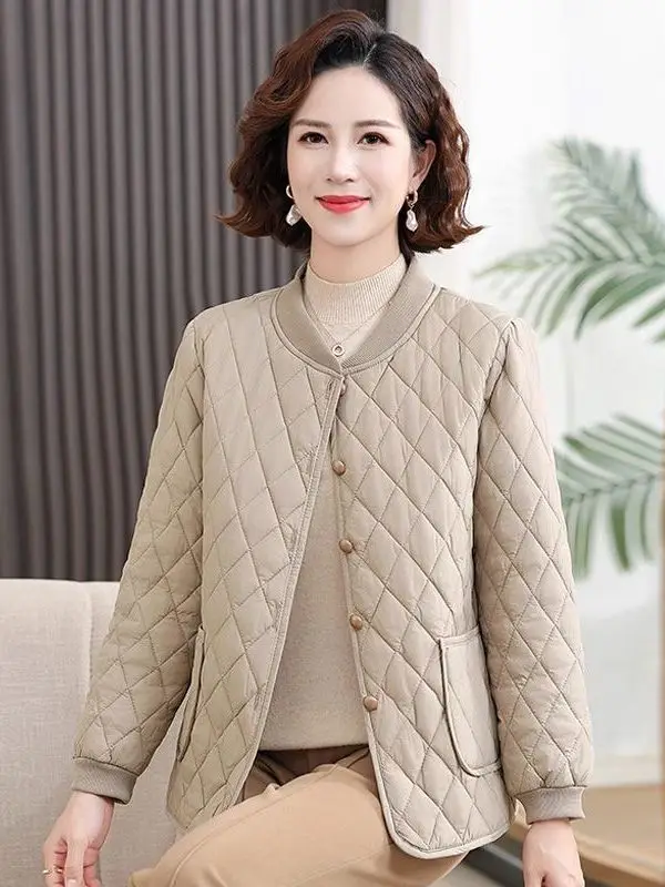 

Warm Lightweight Cotton Jaet Inner Wear for Middle-Aged And ly Women Autumn Winter New Sle Comfortable Outerwear