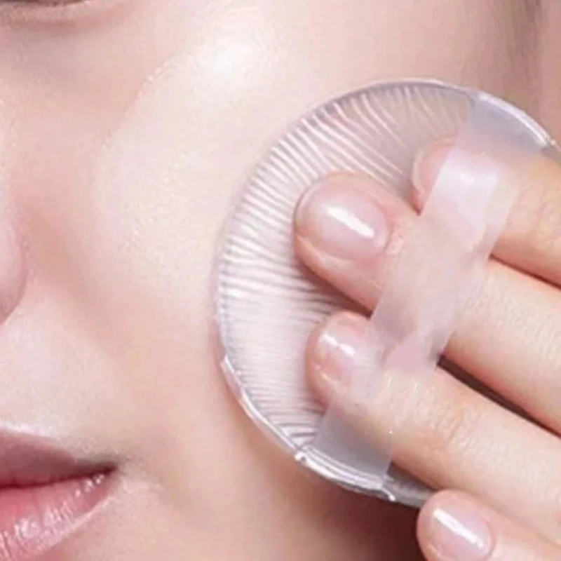 1/2-PackNewTransparentSiliconeMakeup SpongeUltra-Soft JellyTextureBB Cushion PuffNon-Absorbent&Water-Resistant Foundation Sponge