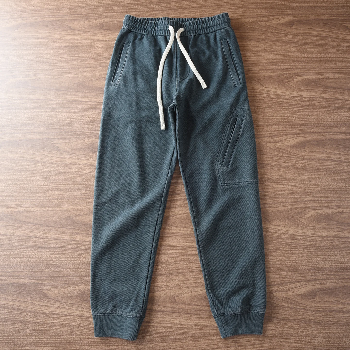 

372 # Осень-зима, новые сетчатые вязаные спортивные штаны, мужские повседневные спортивные штаны с эластичной резинкой на талии из 100% хлопка, спортивные брюки с завязками на щиколотке