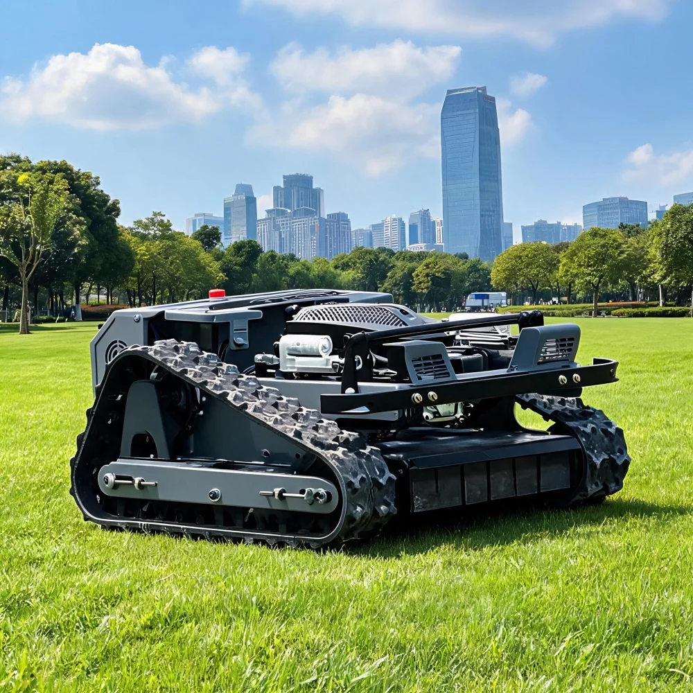 All-Terrain Multi-use Trimmer 800mm Cutting Width Small Tracked Lawn Mower Remote Control CE Certified High Efficiency Farm