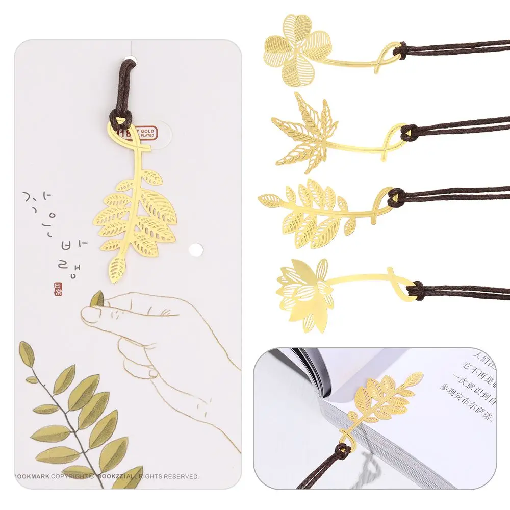 

Office Supplies Lanyard Exquisite Hollow Gold-plated Metal Metal Bookmark