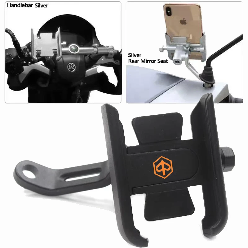 Pour PIAGGIO Liberty125 MP3 500 Medley Beverly 300 ZIP50 X7 X9 support de téléphone portable pour vélo guidon GPS support moto