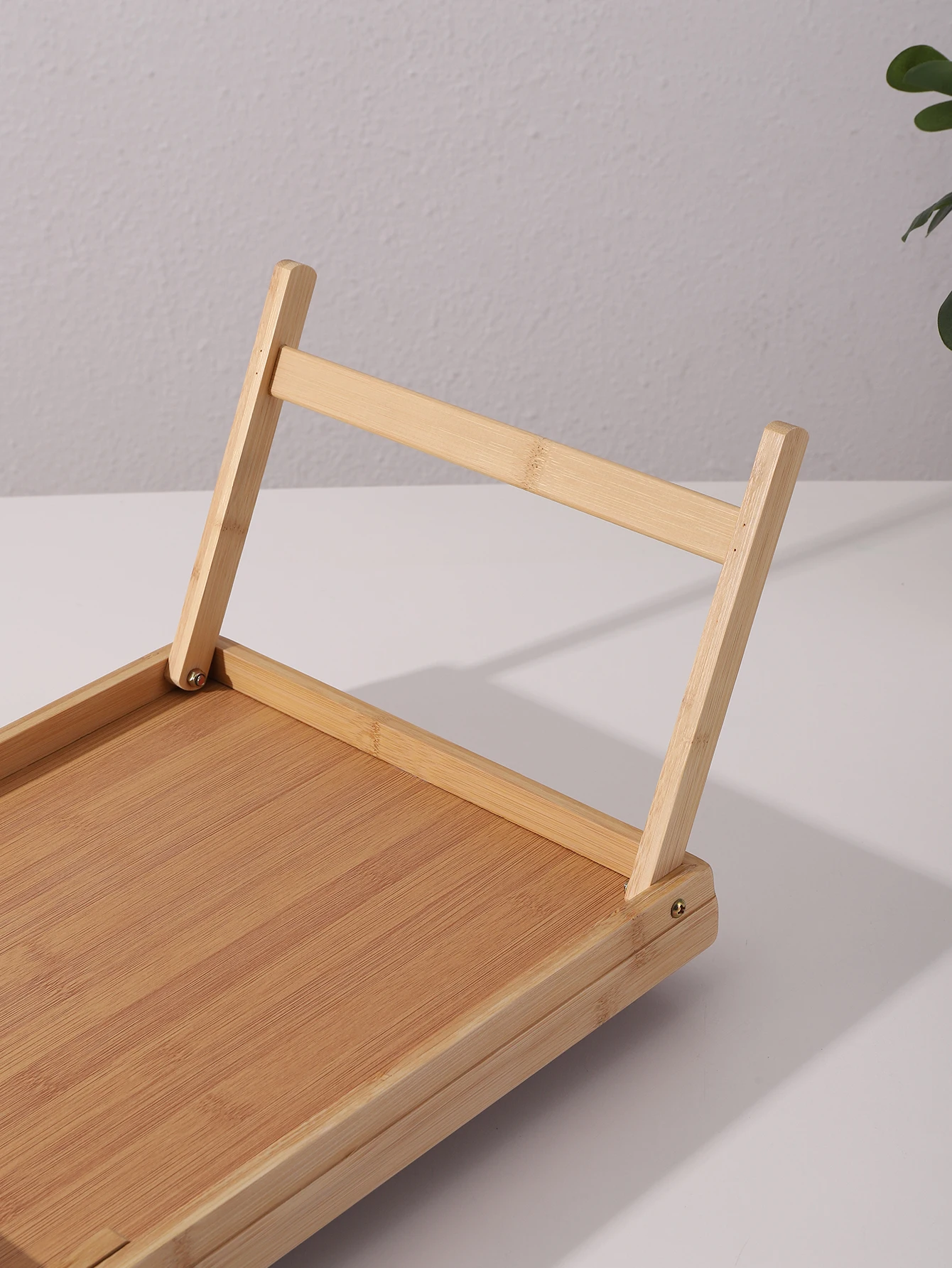 1pc Foldable Bed Tray Table for Eating Wood Breakfast Tray with Foldable Legs Versatile Design Small Dining Table for Bed