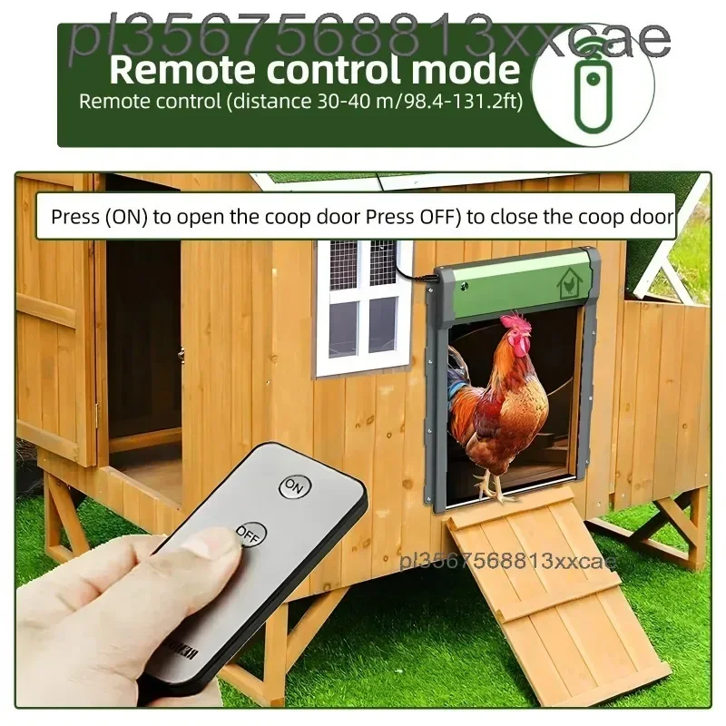 Solar Aluminum Alloy Rooster Door Automatic Rooster Door with Timer / Light Sensor / Remote Control / Manual Mode