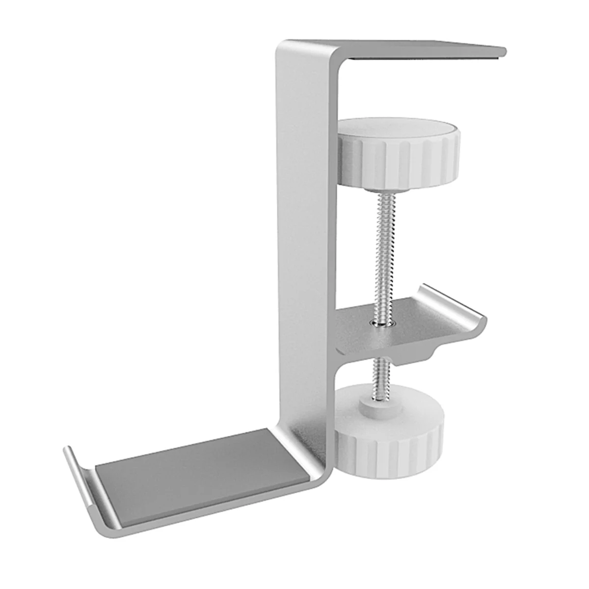 A57G-Clip-on Uchwyt na zestaw słuchawkowy Z20 Clip-on Wieszak na zestaw słuchawkowy Uniwersalny wieszak Metalowy blat na biurko Haki Wsporniki, srebrny