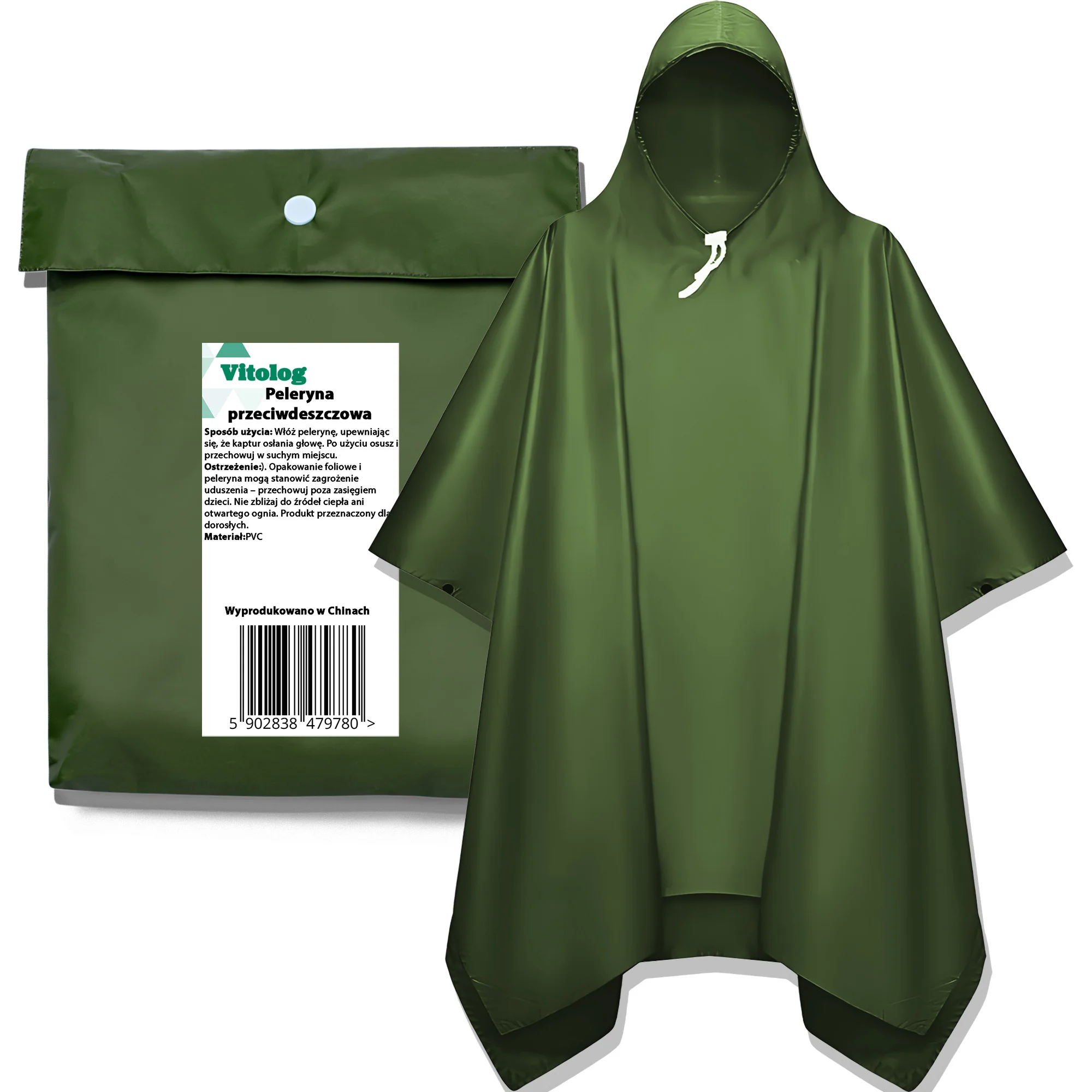 Regenjas voor heren en dames, waterdichte poncho