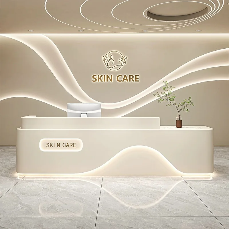 

Welcome Front Reception Desks Display Stands Quality Drawers Adult Reception Desks Modern Promotion Sales Schreibtisch Furniture