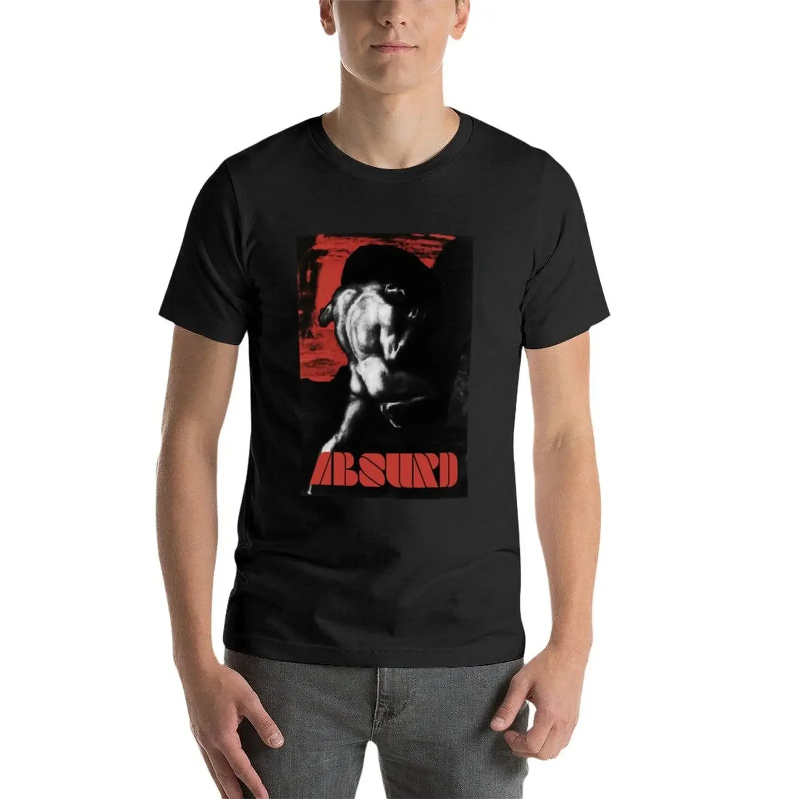 Absurd T-Shirt ciężki czarny celny koszulki graficzne koszulki męskie ubrania